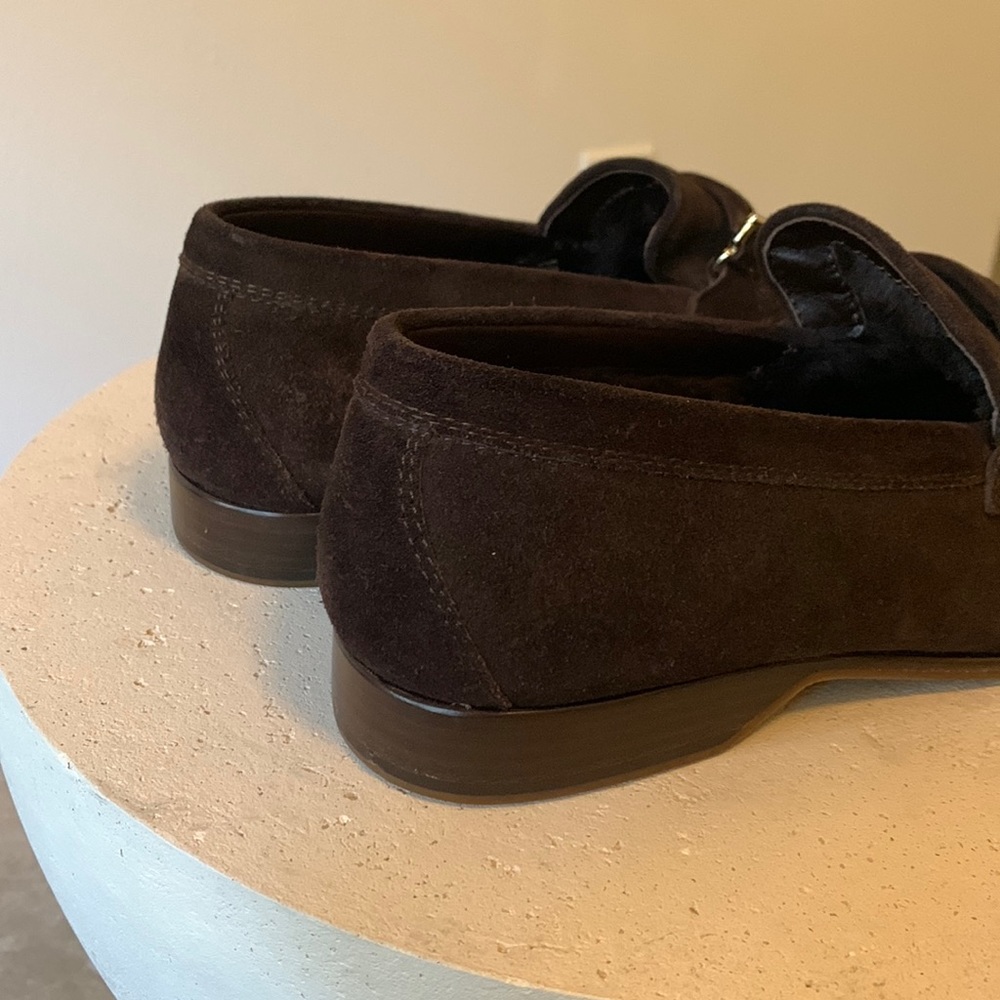 Salvatore Ferragamo - Men’s Dark Brown Suede Loafers - Picture 3 of 8